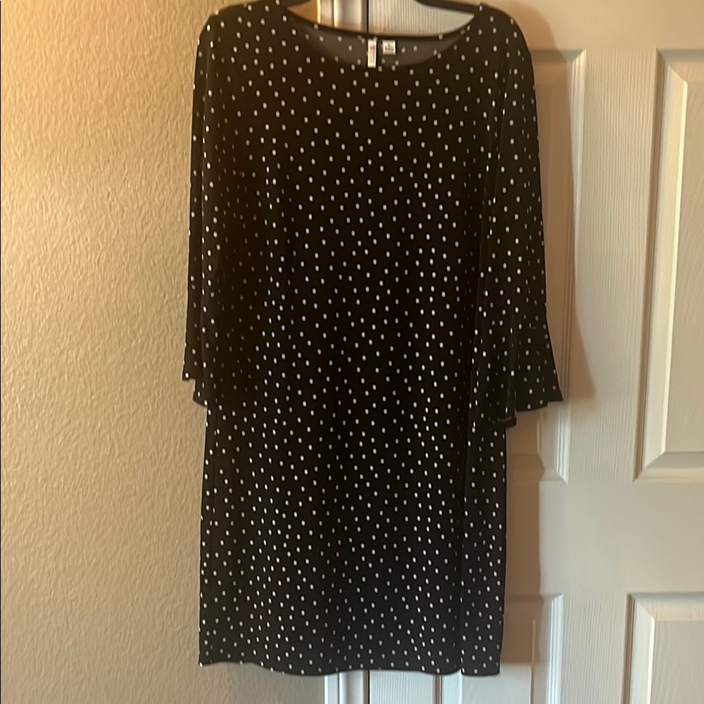 Elle Black and White Polka Dot Dress Medium